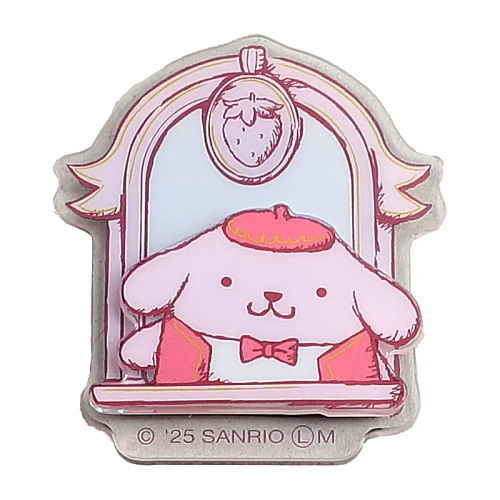 Sanrio Characters Madokarakonnichiha! Acrylic Magnet [3.Pompompurin]