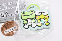 Kerokerokeroppi x pickles the frog Mejirushi Rubber Charm [2.Hokkori]