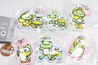 Kerokerokeroppi x pickles the frog Mejirushi Rubber Charm [All 6 type set(Full Complete)]