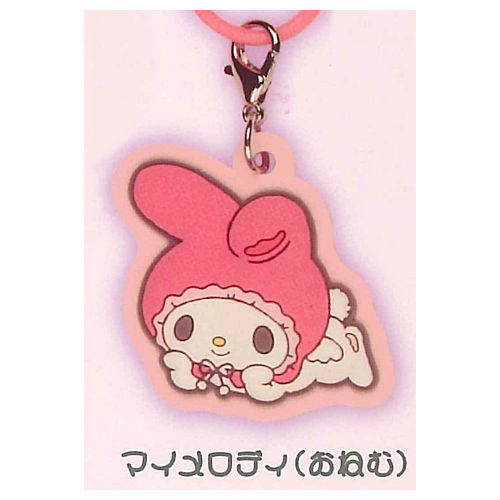My Melody Kuromi White & Black Angel Rubber Charm [2.My Melody (onemu)]
