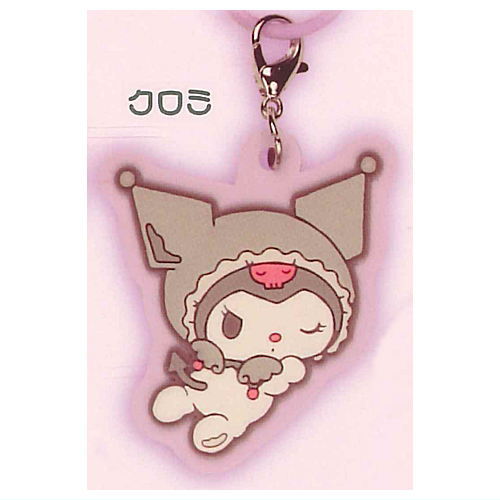 My Melody Kuromi White & Black Angel Rubber Charm [3.Kuromi]