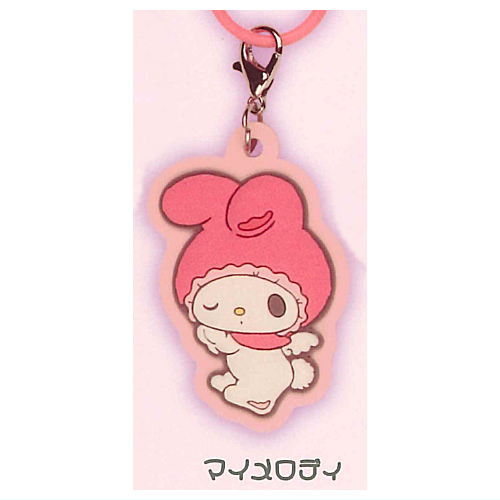 My Melody Kuromi White & Black Angel Rubber Charm [4.My Melody]