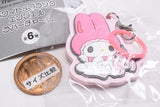 My Melody Kuromi White & Black Angel Rubber Charm [6.My Melody (plush toy)]