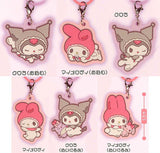 My Melody Kuromi White & Black Angel Rubber Charm [All 6 type set(Full Complete)]