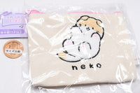 Fuwafuwa animal mokomoko embroidered pouch [2.Cat (Nikukyu)]