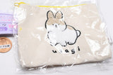 Fuwafuwa animal mokomoko embroidered pouch [5.Rabbit]
