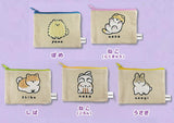 Fuwafuwa animal mokomoko embroidered pouch [All 5 type set(Full Complete)]