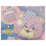 Sleepy Teddy Plush Pouch [1.Purple Teddy]