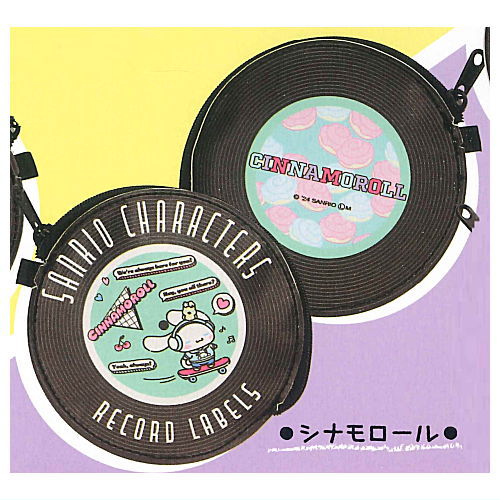 Sanrio Characters Record-style Flat Pouch [3.Cinnamoroll]