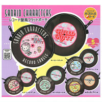 Sanrio Characters Record-style Flat Pouch [All 5 type set(Full Complete)]