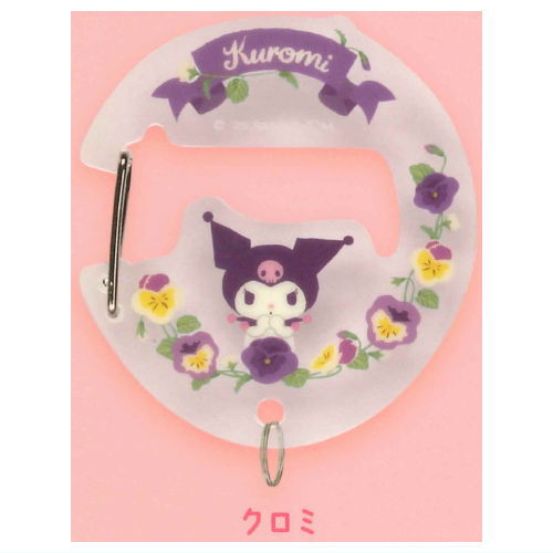 Sanrio Characters Flower Language Design Acrylic Carabiner [3.Kuromi]