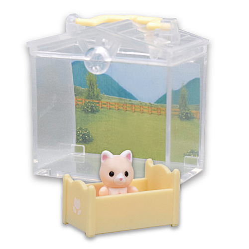 Sylvanian Families Decorative Baby House and Garden [3.Baby House Silk Cat Baby (Ginni) & Bed]