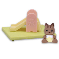 Sylvanian Families Decorative Baby House and Garden [4.Garden Walnut Squirrel Baby (Alfie) & Slide]