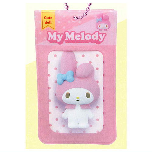 Sanrio Characters Square Can Badge & Cover Doll Box Design [4.My Melody]