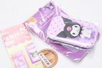 Sanrio Characters Square Can Badge & Cover Doll Box Design [5.Kuromi]