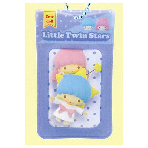 Sanrio Characters Square Can Badge & Cover Doll Box Design [6.Little Twin Stars]