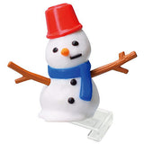 Snowman noodle clip [4.Melting snowman (red bucket hat)]