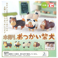 Wood Carved Otsukai Shiba Inu [All 4 type set(Full Complete)]