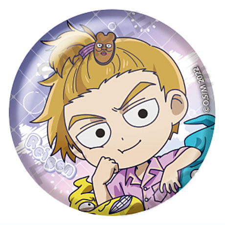 Mob Psycho 100 III Capsule Can Badge Mattari Ekubo Cushion ver. [2.Arataka Reigen]