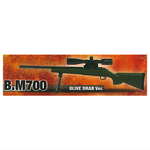Die-cast 1/12 size Sniper Rifle mascot: III [2.M700 OLIVE DRAB ver.]