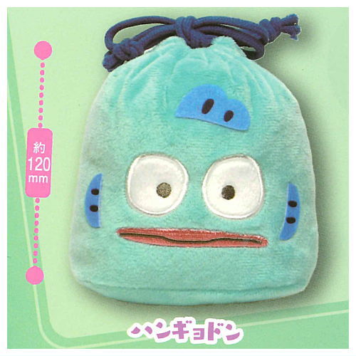 Sanrio Characters Fuwafuwa Face Kinchaku [4.Hangyodon]