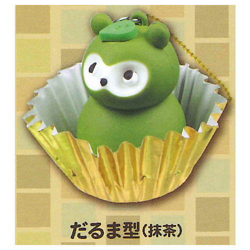 Tanuki cake Mascot Part.3 [3.Daruma type (matcha)]