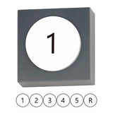 ARTUNIV TECHNI COLOUR Shimada Electric Manufacturing Company zettai ni oshite wa ikenai 1000 Buttons [2.Floor button (White)]