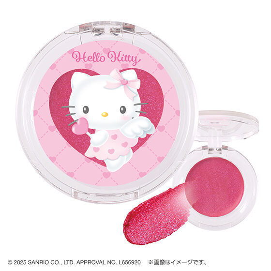 Sanrio Characters Pon de Couleur Dreamy Angel Design Multi-Color Balm [1.Hello Kitty (Color: Apple Red)]