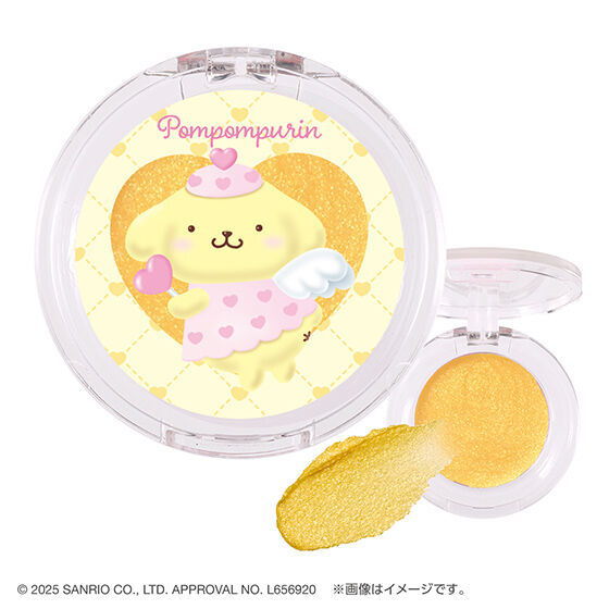 Sanrio Characters Pon de Couleur Dreamy Angel Design Multi-Color Balm [5.Pompompurin (Color: Pine Gold)]
