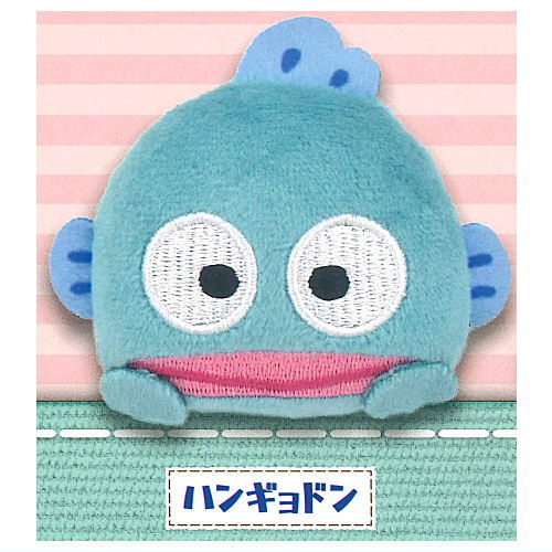 Sanrio Hapidanbui Tsukamari Plush Badge [2.Hangyodon]