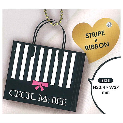 CECIL McBEE Miniature Shopper [5.Stripe x Ribbon]