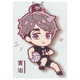 Deformed Rubber Shiratorizawa Academy Inarizaki High Keychain [5.Osamu Miya]