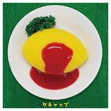 Hokkori Shokudo Omelette Rice Keychain [1.Ketchup]