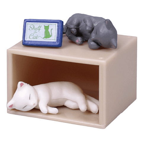 Shelf Cat Part.3 [4.Shelf B, gray cat, white cat and photo stand]