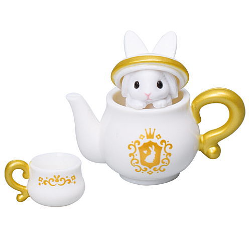 Rabbit Cake Shop [3.Pot & cup (gold) and white rabbit]