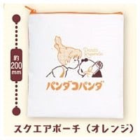 Panda Kopanda pouch and kinchaku collection [3.Square Pouch (Orange)]