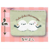 Fuku Fuku Shimaenaga Mokomoko embroidered pouch [1.Nakayoshi]