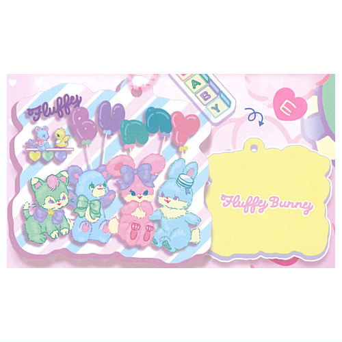 fluffy bunny Original Layerd Key Chains [5.E]