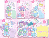 fluffy bunny Original Layerd Key Chains [All 5 type set(Full Complete)]