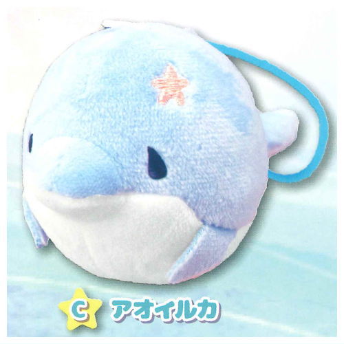 Miiruka Yuruiruka Petit Plush Ball Chain Part.2 [3.Blue dolphin]