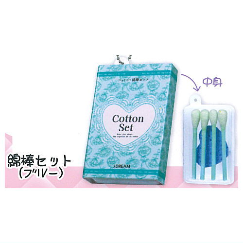 Omake mascot of those days [4.Cotton Swab Set (Blue)]