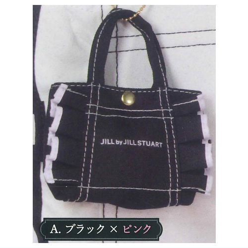 JILL by JILL STUART Mini Frill Tote Bag Keychain Part.2 [1.Black x Pink]