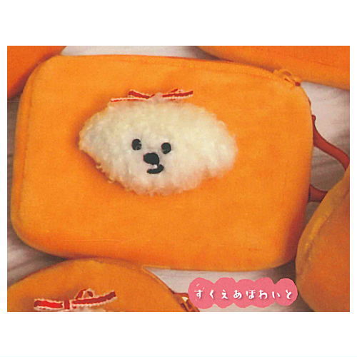 Fuwafuwawanko nui pouch [3.Square White]