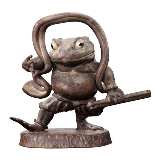 ART IN GASHAPON Frog Kongo Rikishi Statue [4.Frog Kongo Rikishi Statue Ungyou (Wooden statue color)]