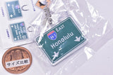 Hawaii Road Sign Acrylic Keychain & Umbrella Marker [5.Road sign B]