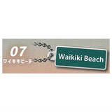 Hawaii Road Sign Acrylic Keychain & Umbrella Marker [7.Waikiki Beach]