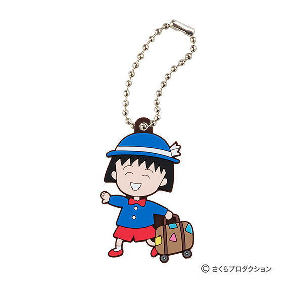 Ribbon capsule rubber mascot [3.Chibi Maruko-chan]