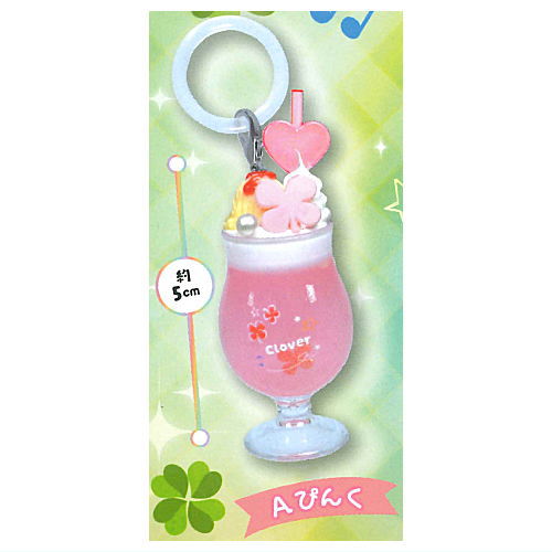 Clover Oshiiro drink mejirushi charm mascot [1.Pink]