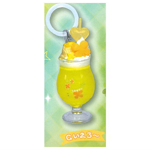 Clover Oshiiro drink mejirushi charm mascot [3.Yellow]