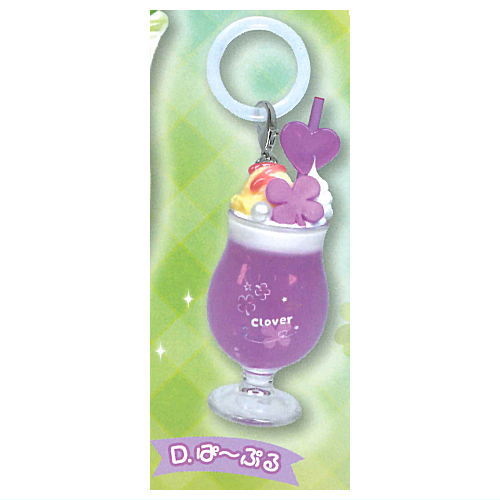 Clover Oshiiro drink mejirushi charm mascot [4.Purple]